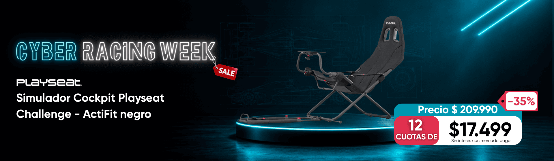 Cockpit Playseat Challenge - ActiFit negro