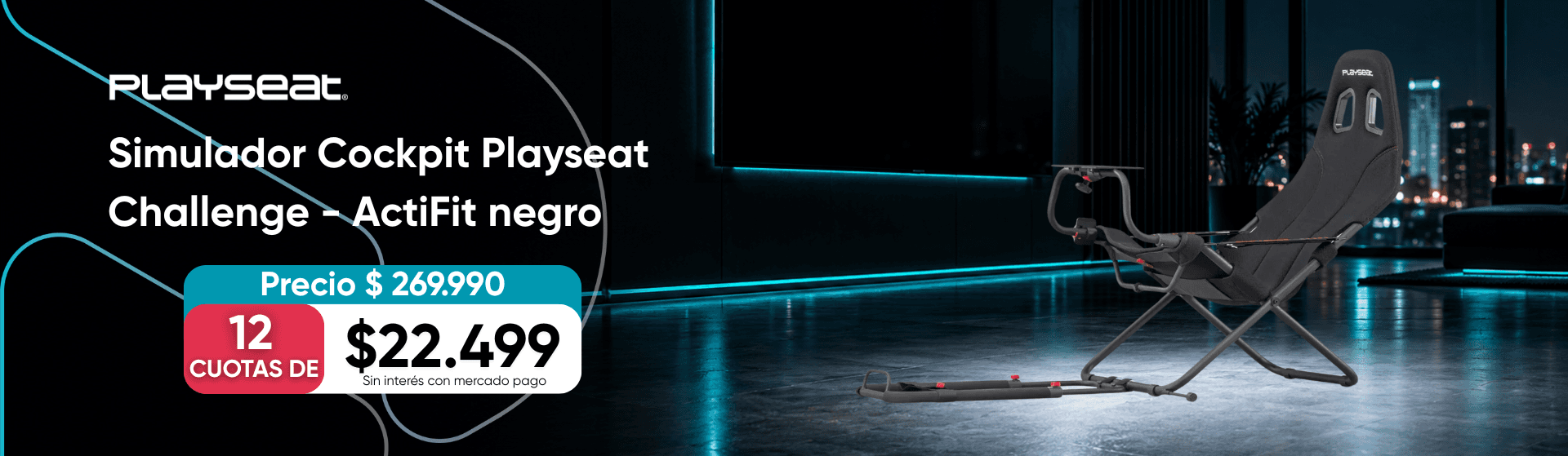 Cockpit Playseat Challenge - ActiFit negro