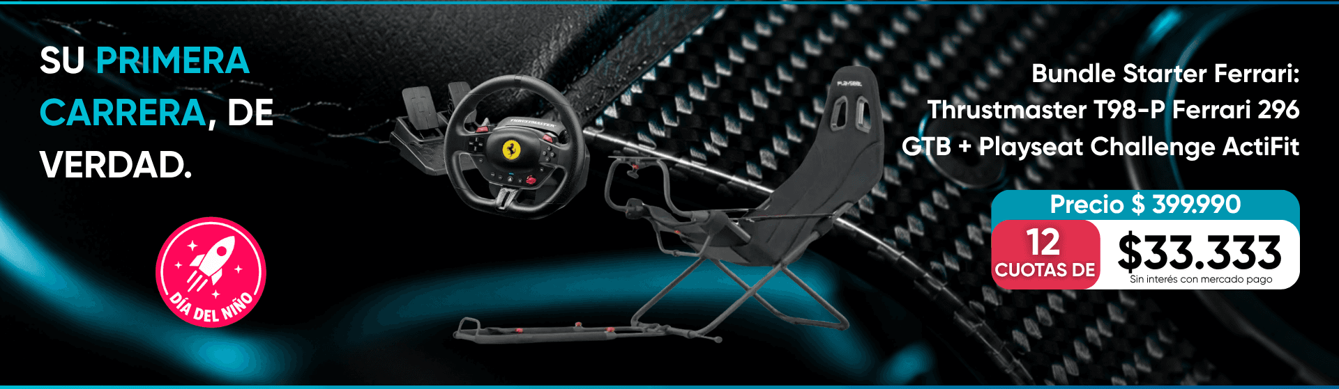 Thrustmaster T98-P Ferrari 296 GTB + Playseat Challenge ActiFit