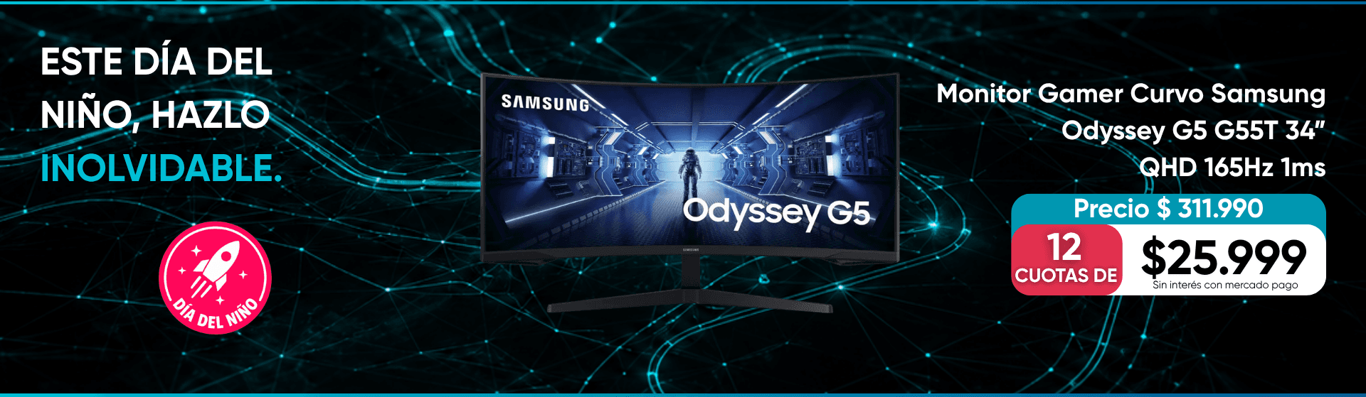Monitor Gamer Curvo Samsung Odyssey G5 G55T