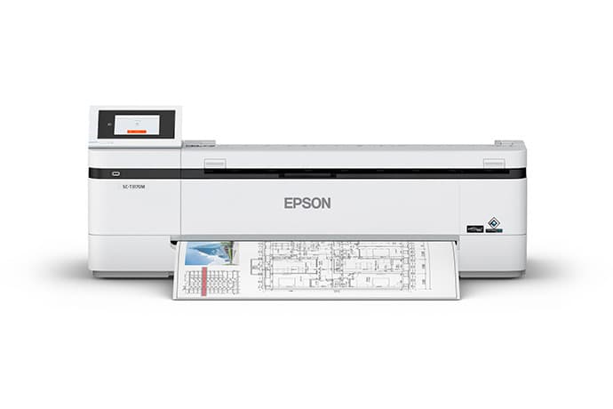 Plotter Epson T3170M imprimiendo plano arquitectónico en formato A1