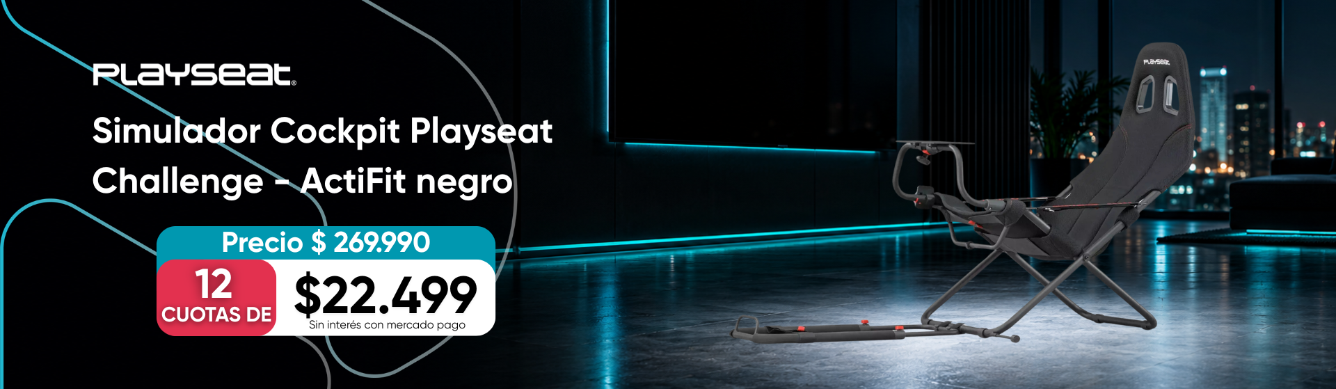 Cockpit Playseat Challenge - ActiFit negro