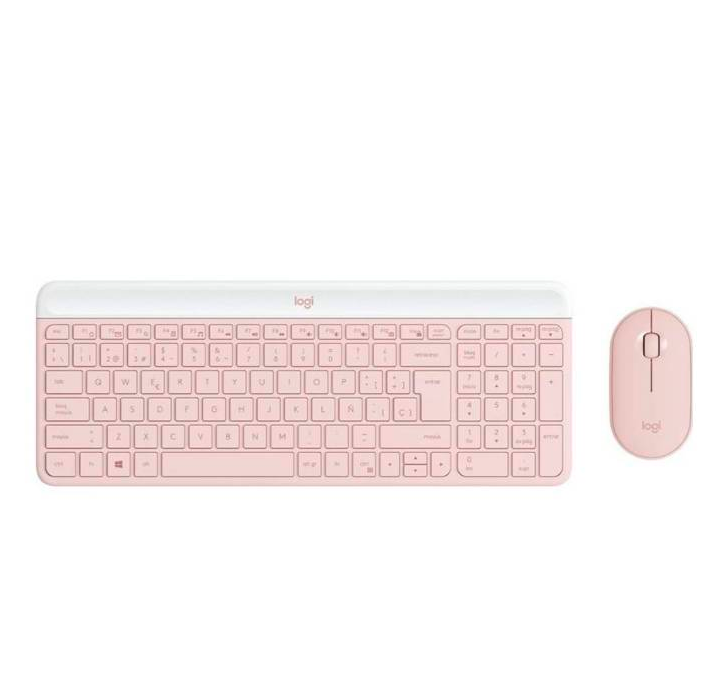 Logitech mk470 slim combo teclado + ratón inalámbricos blanco